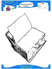Çocuklar İçin Kitap Boyama Sayfaları 